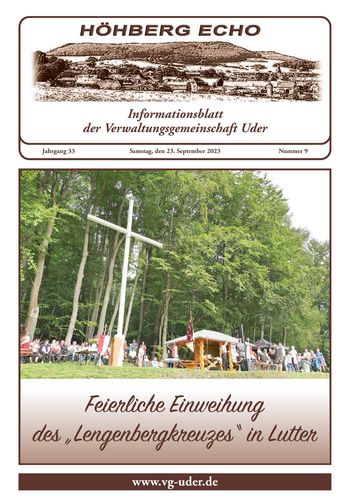 Feierliche Einweihung des "Lengenbergkreuzes" in Lutter